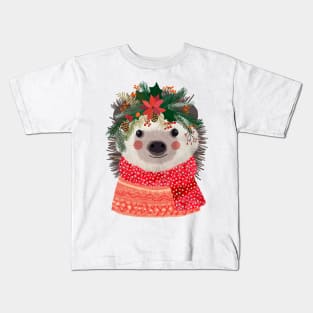 Christmas Squad Hedgehog Kids T-Shirt